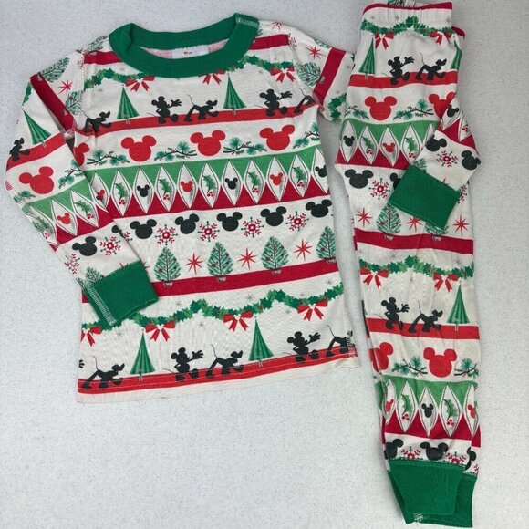Hanna Andersson Other - Hanna Andersson x Christmas Mickey Mouse Fair Isle Long John Pajamas 3